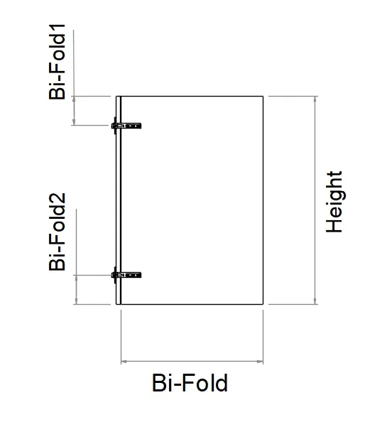 Base-Top Left Corner Bi-Fold Custom Double Hinges Door