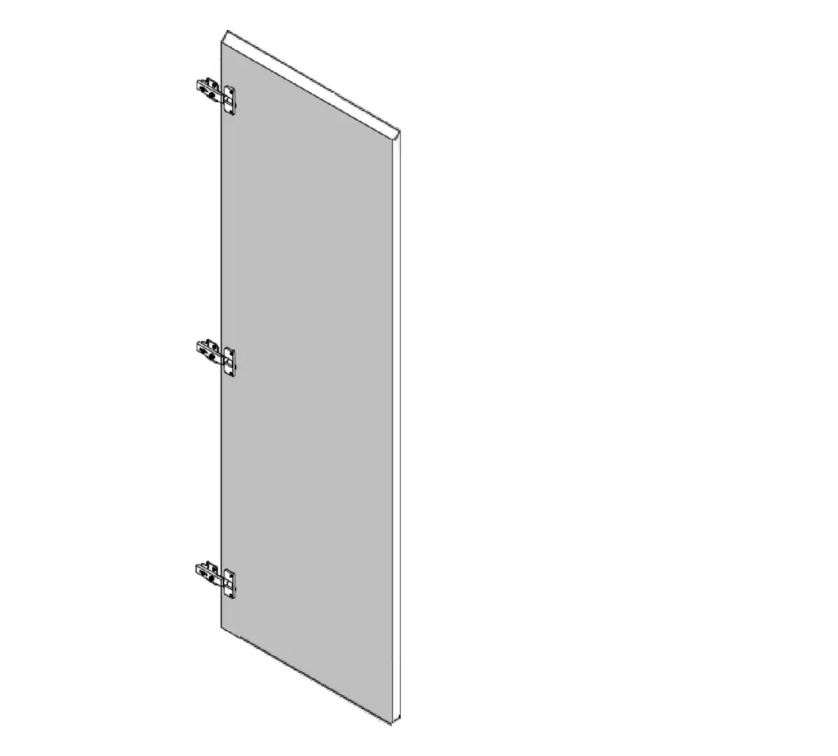 Right Bevel 2PAC Custom 3 Hinges Door