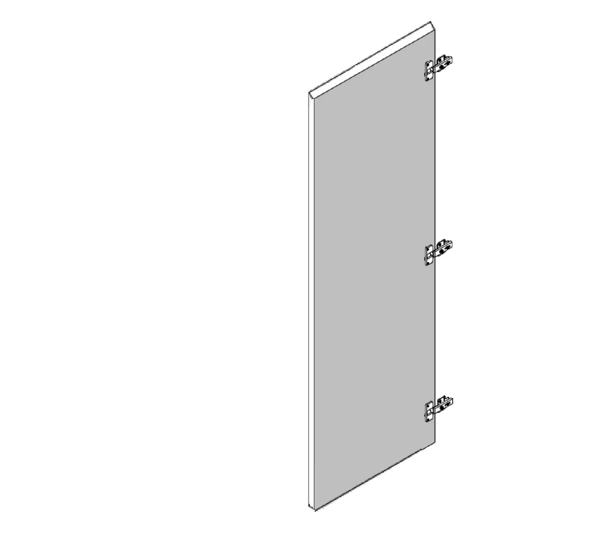 Left Bevel 2PAC Custom 3 Hinges Door