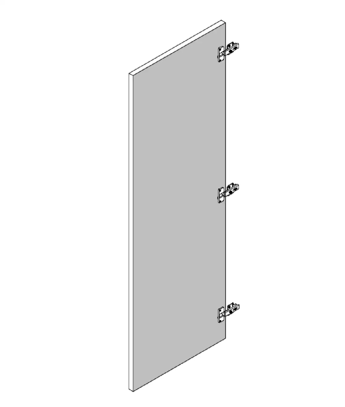 Tall Custom Custom 3 Hinges Left Hand Door