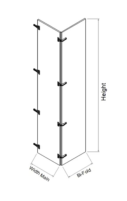 Tall Left Corner Bi-Fold Custom Hinges Door - Photo 2