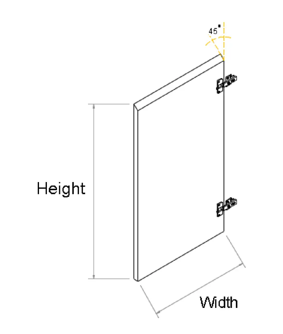 Left Bevel 2PAC Custom Hinges Door - Photo 2