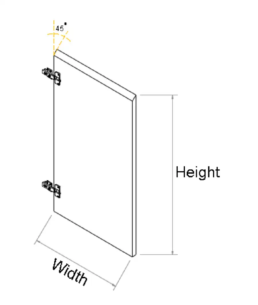 Right Bevel 2PAC Custom Hinges Door - Photo 2