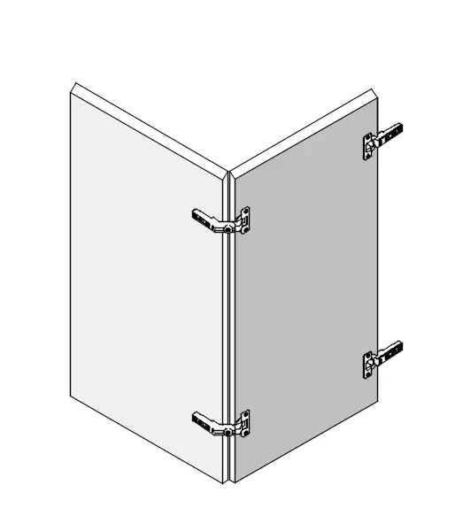 Bevel-2PAC Bi-Fold Right Door Custom Hinges - Photo 1