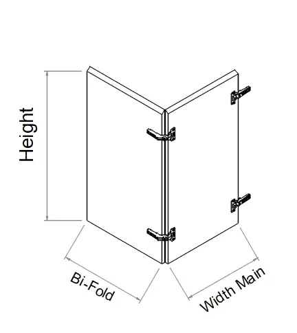 Bevel-2PAC Bi-Fold Right Door Custom Hinges - Photo 2