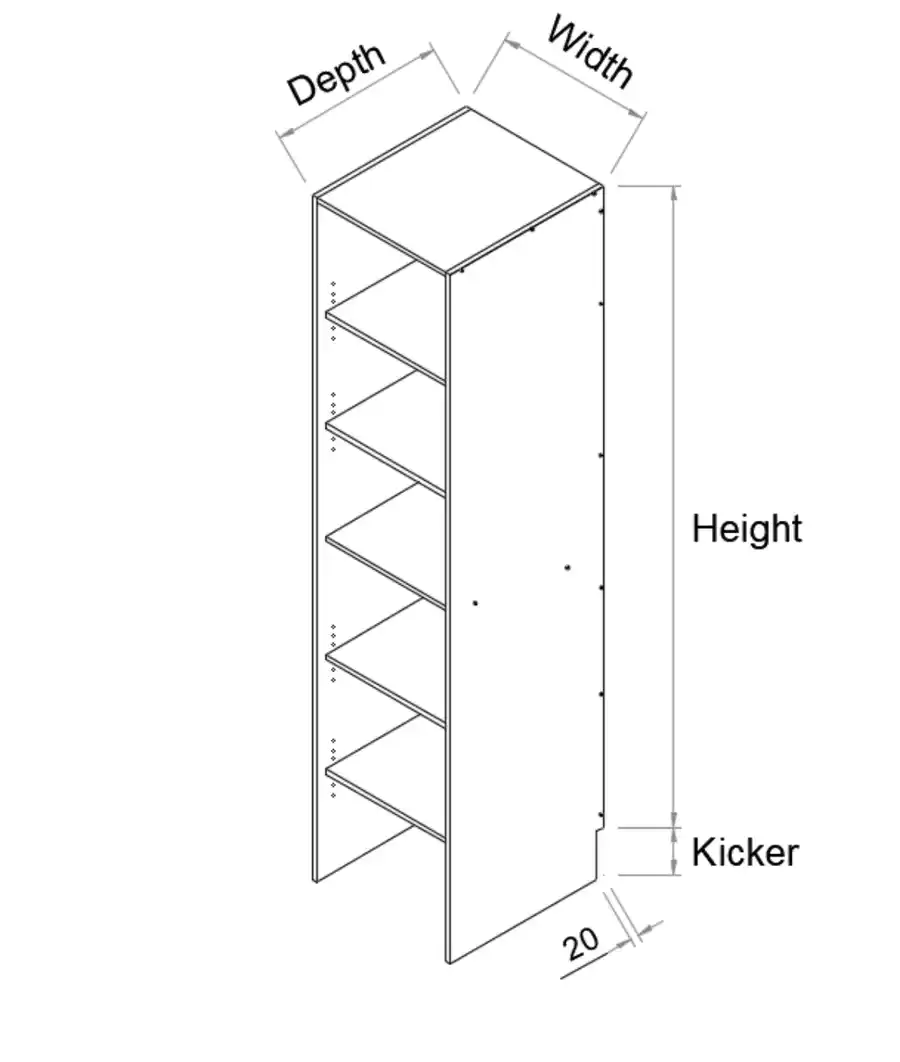 Open shelf wardrobe with pigeonhole With Back Panel - Photo 2