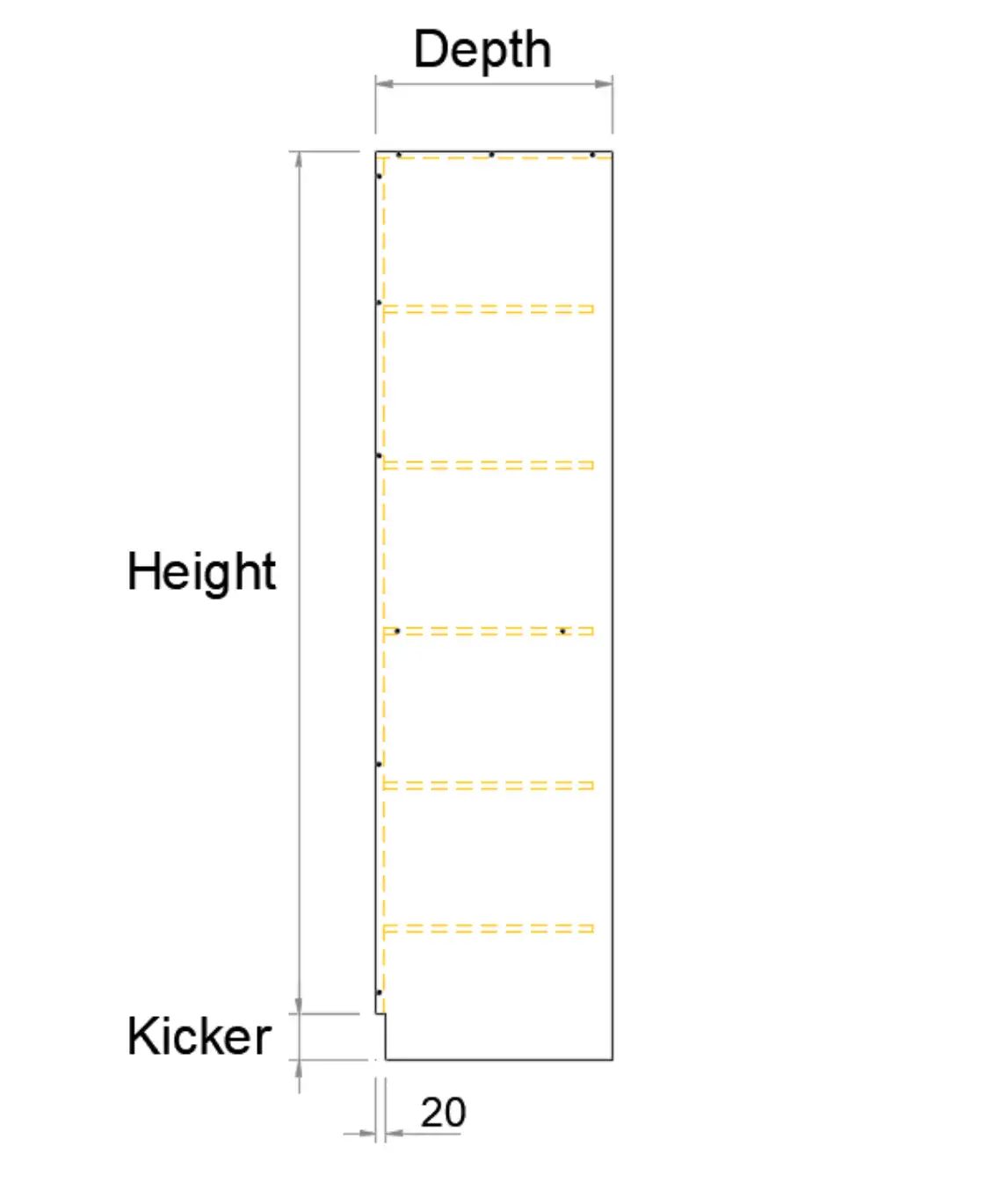 Open shelf wardrobe with pigeonhole With Back Panel - Photo 4