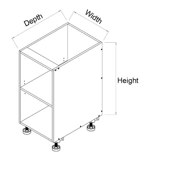 Base open shelf Cabinet Adj. Shelf - No Door - Photo 2