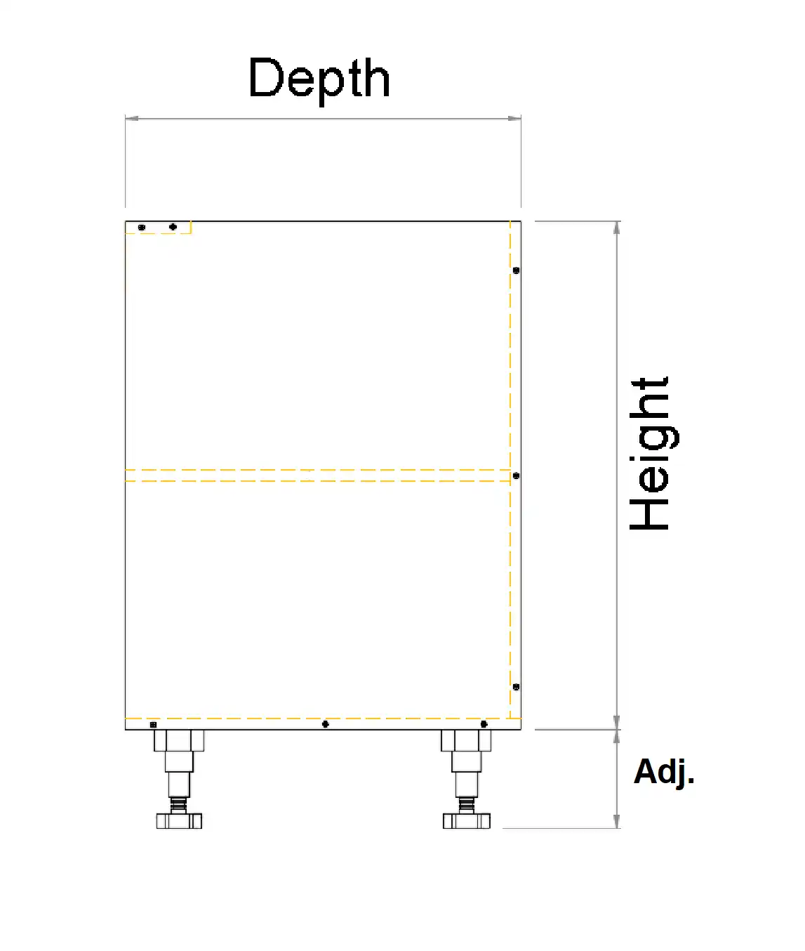 Base open shelf Cabinet Adj. Shelf - No Door - Photo 4