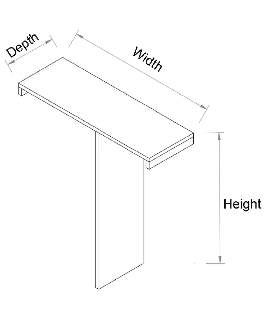 Linear Wardrobe Shelf with Vertical Support - Photo 2