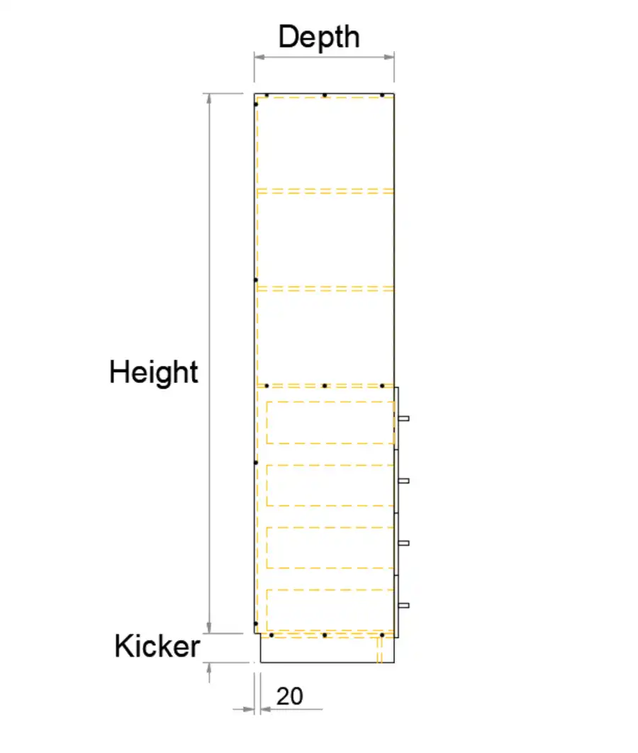 WARDROBE 4 DRAWERS SET - NO SOFT CLOSE - Photo 4