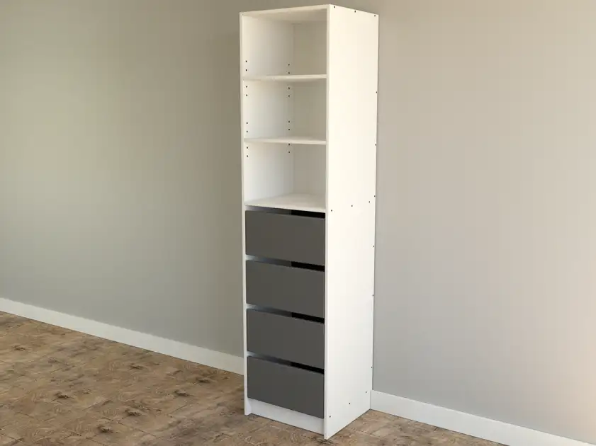 Wardrobe 4 Drawers Set Finger Pull - Soft Close - Photo 1