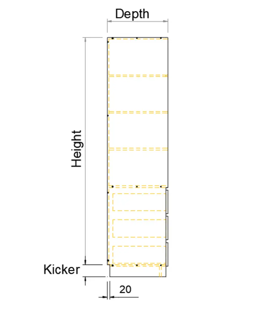 Wardrobe 3 Drawers Set Finger Pull - Soft Close - Photo 4