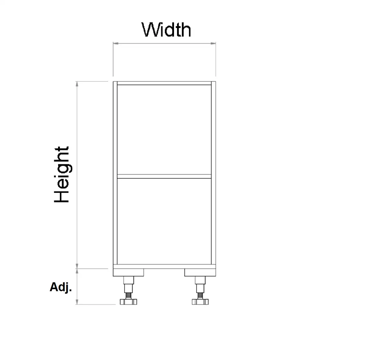 Base open shelf Cabinet Fix Shelf - No Door - Photo 3