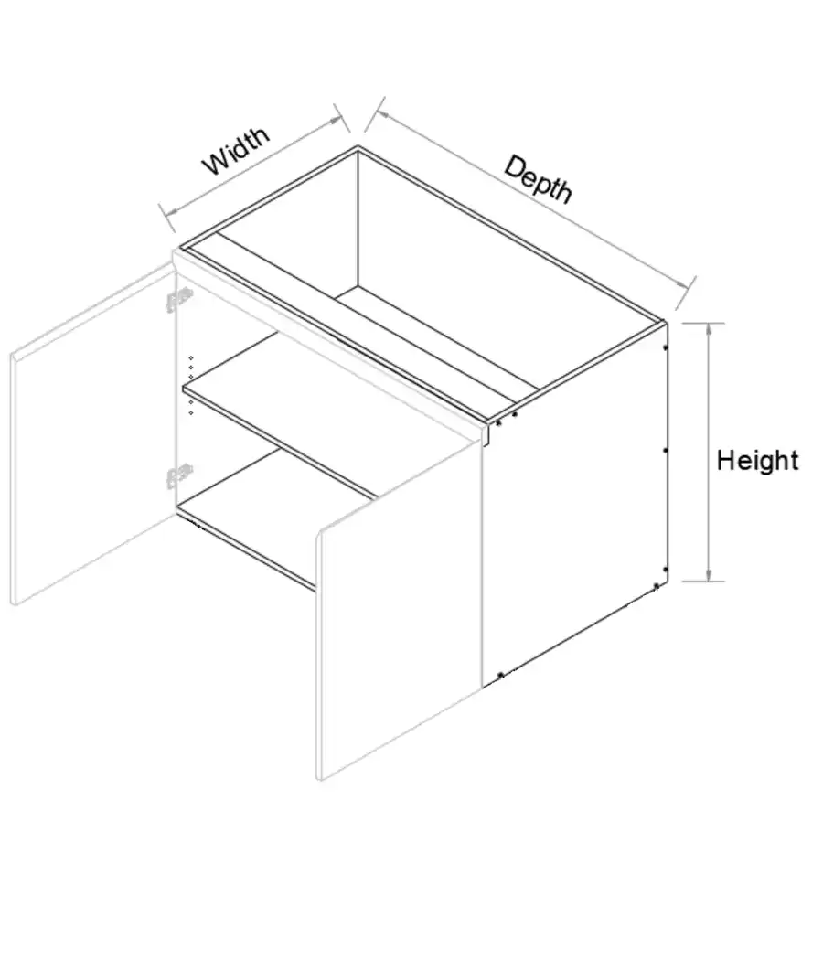 Double Door Wall Hung Vanity 2PAC Bevel - Photo 2