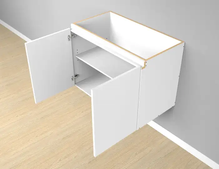 Double Door Wall Hung Vanity Finger Pull - Photo 1