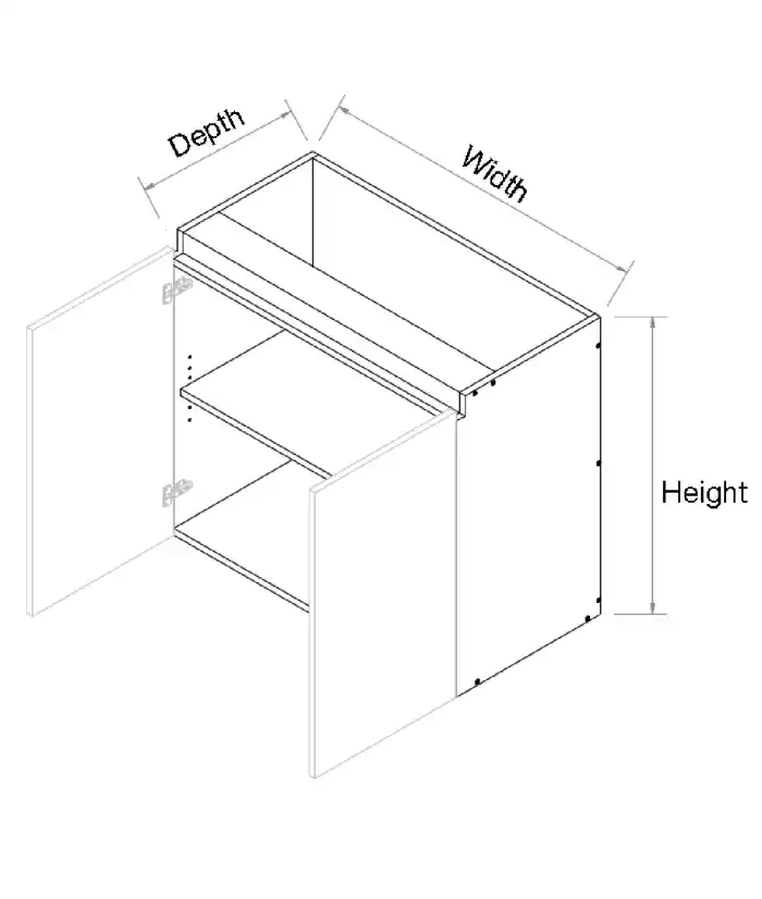 Double Door Wall Hung Vanity Finger Pull - Photo 2
