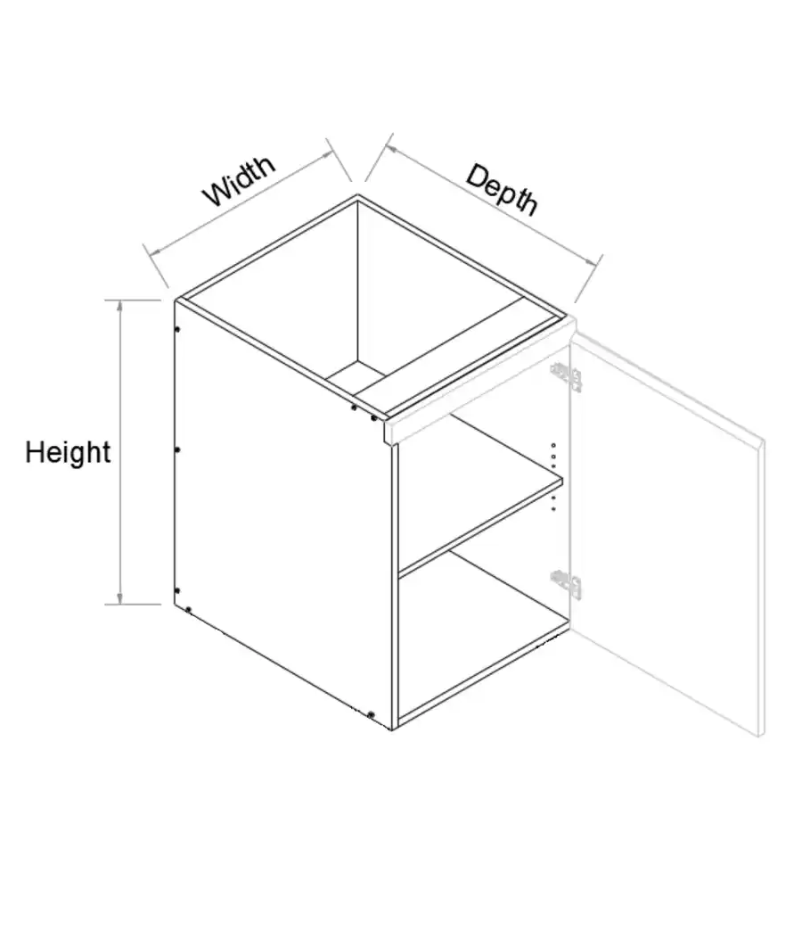 Single Right Door Wall Hung Vanity 2PAC Bevel - Photo 2