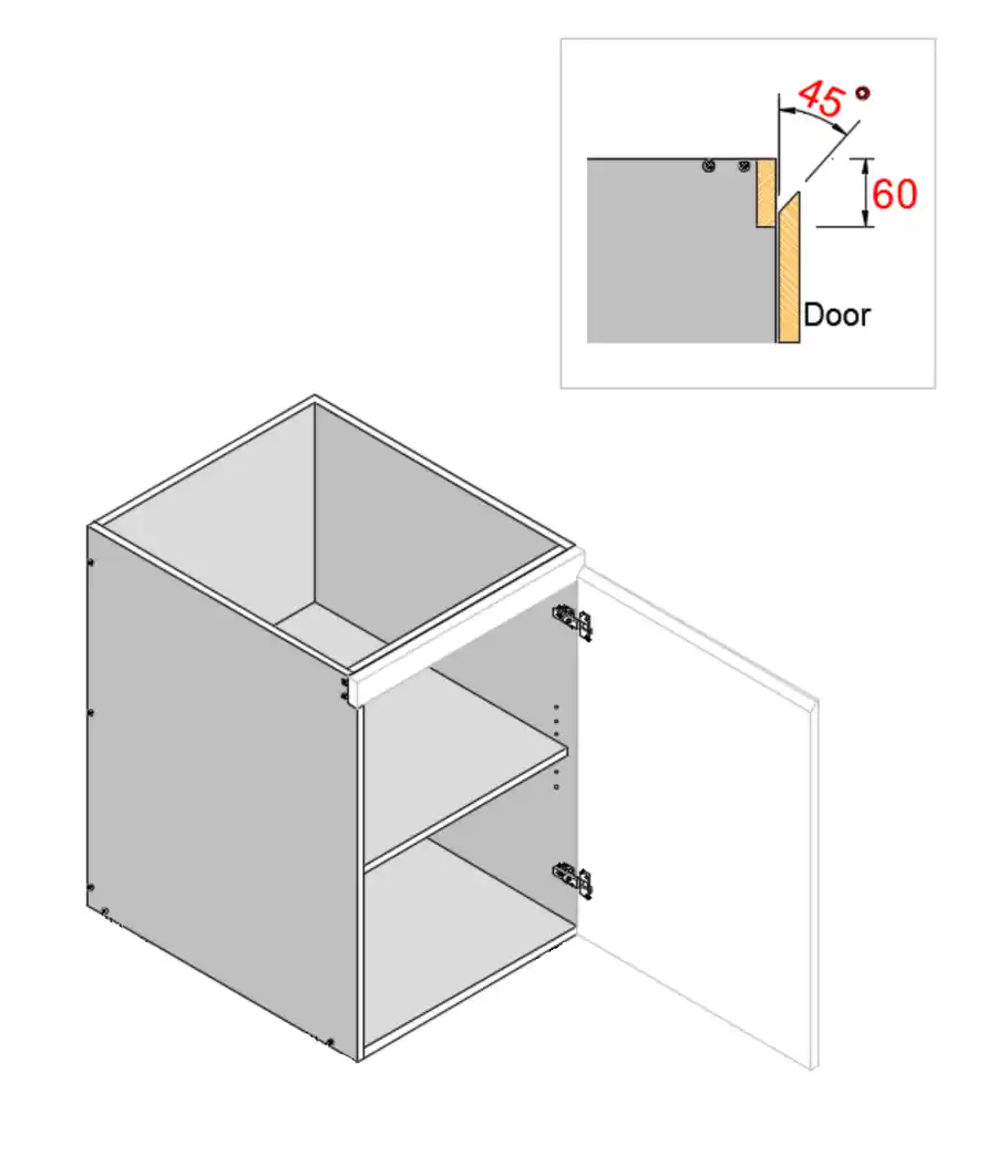 Single Right Door Wall Hung Vanity 2PAC Bevel - Photo 5