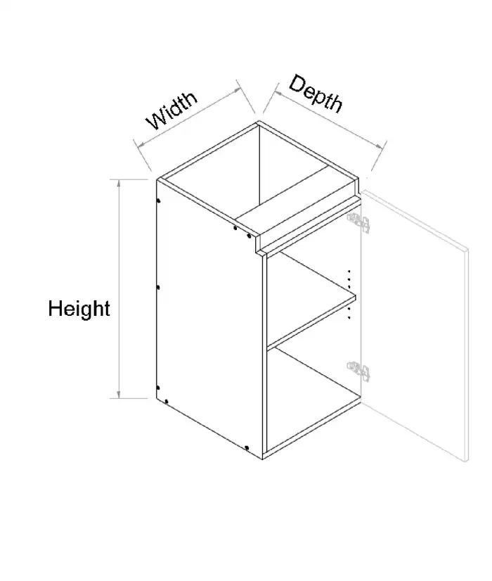 Single Right Door Wall Hung Vanity Finger Pull - Photo 2