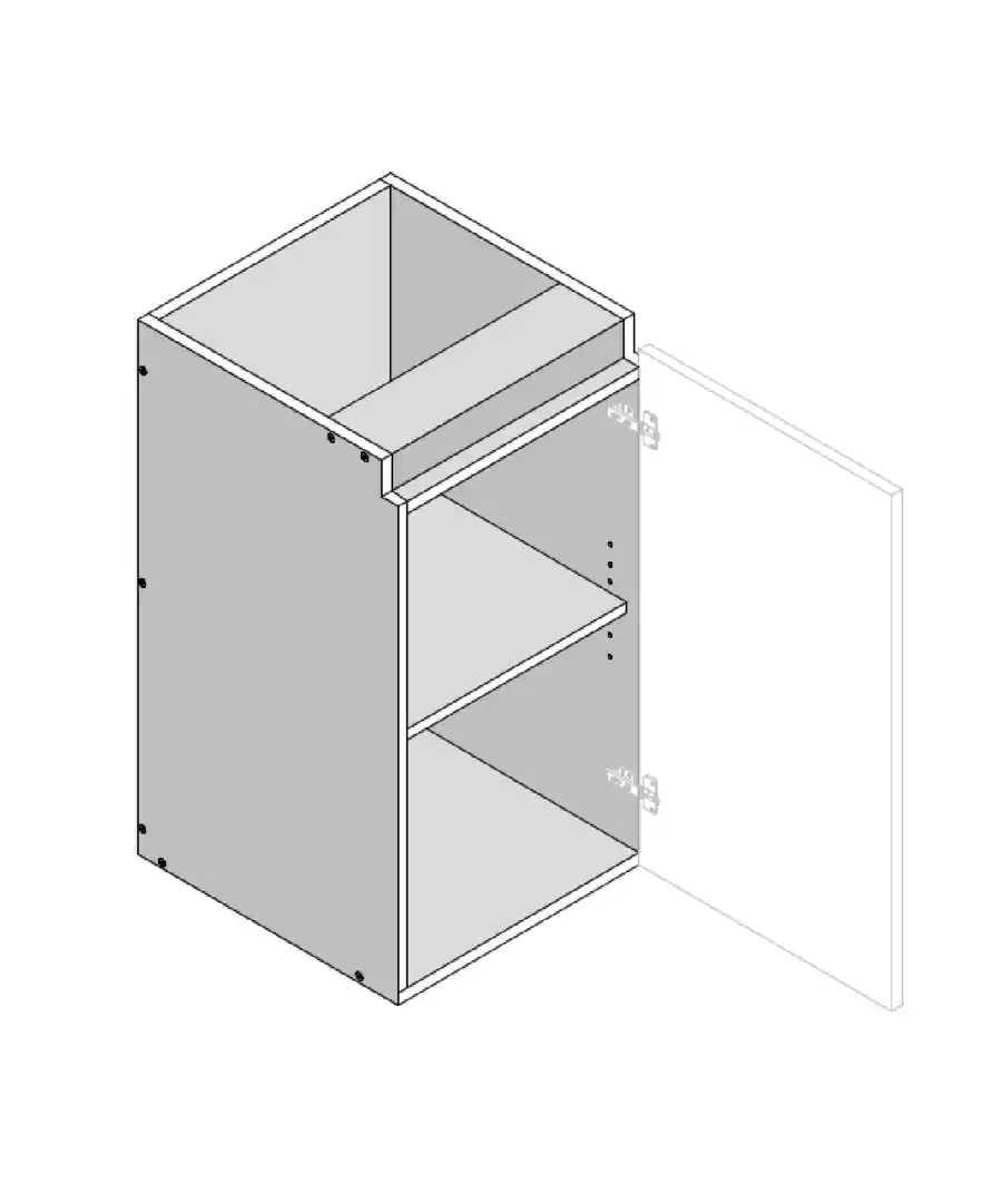 Single Right Door Wall Hung Vanity Finger Pull - Photo 5