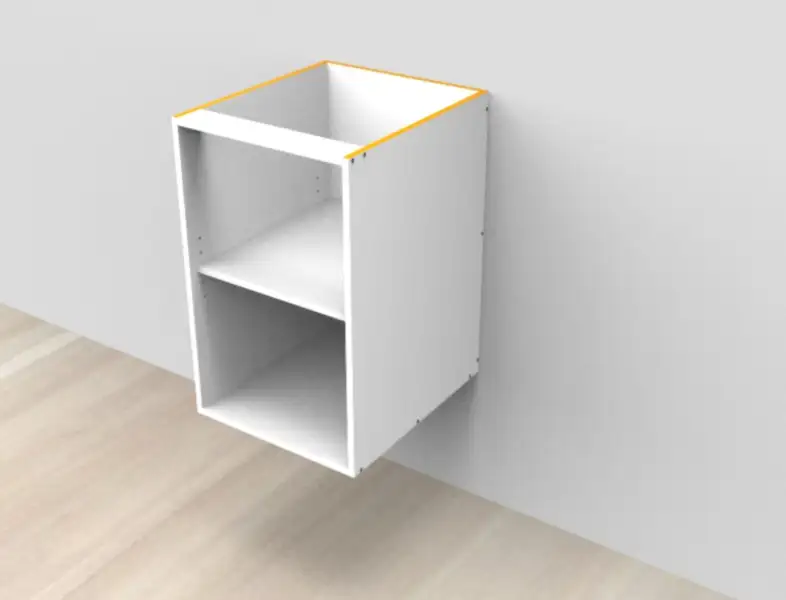 Open Shelf Wall Hung Vanity - Adj. Shelf No Door - Photo 1