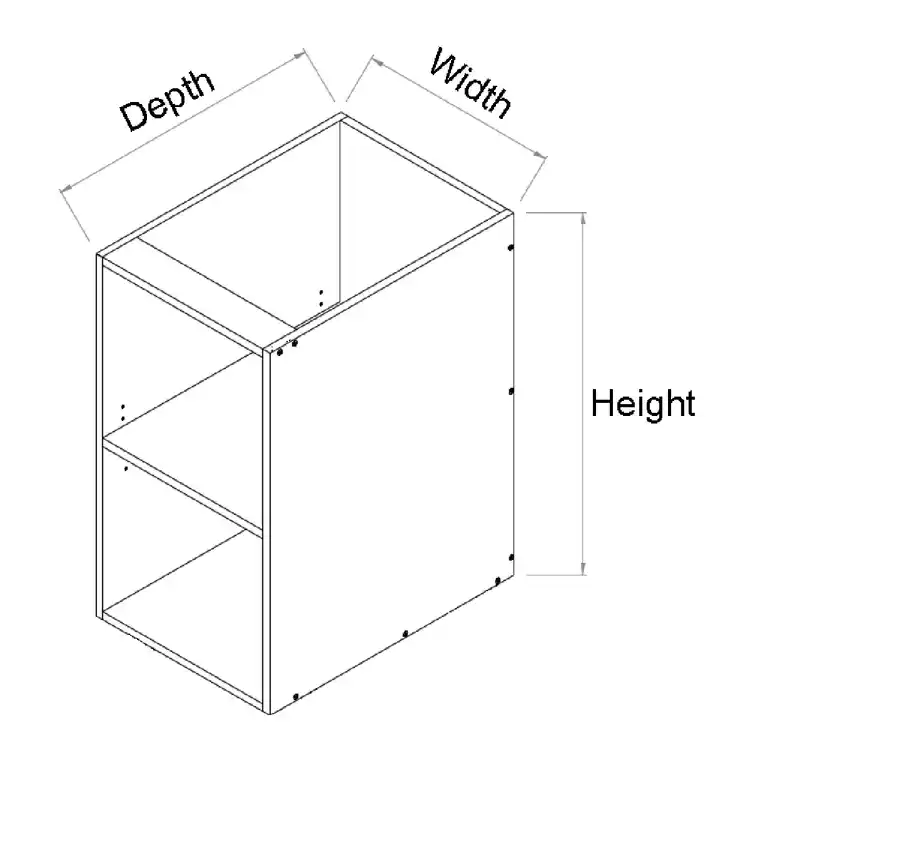Open Shelf Wall Hung Vanity - Adj. Shelf No Door - Photo 2