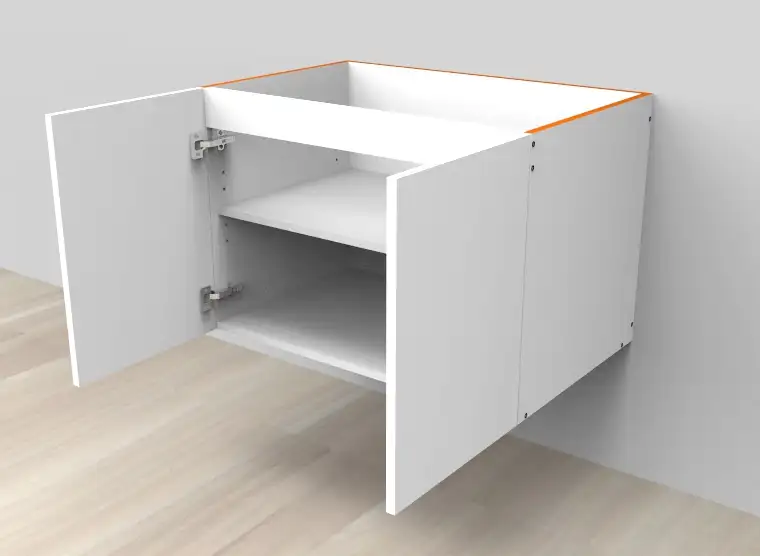 Double Door Wall Hung Vanity - Photo 1