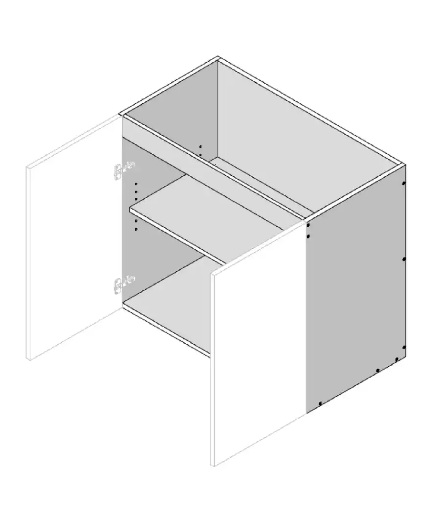Double Door Wall Hung Vanity - Photo 5