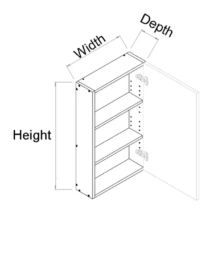 Single Right Door Shaving Cabinet - Photo 2