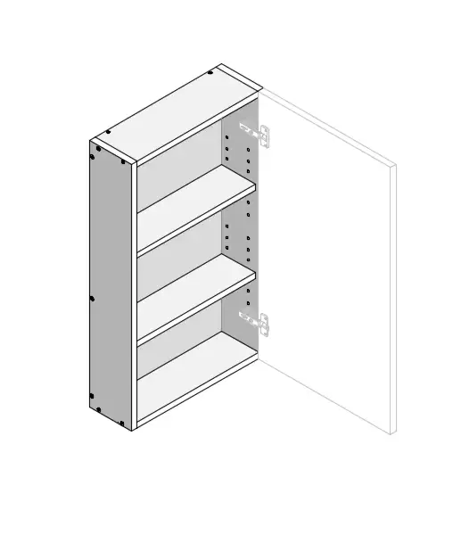 Single Right Door Shaving Cabinet - Photo 5