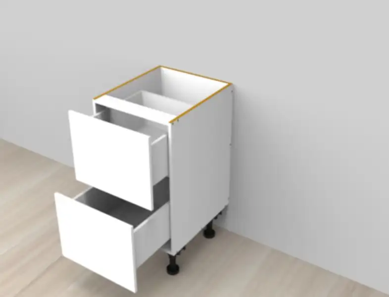 Custom 2 Drawers Floor Vanity - Photo 1