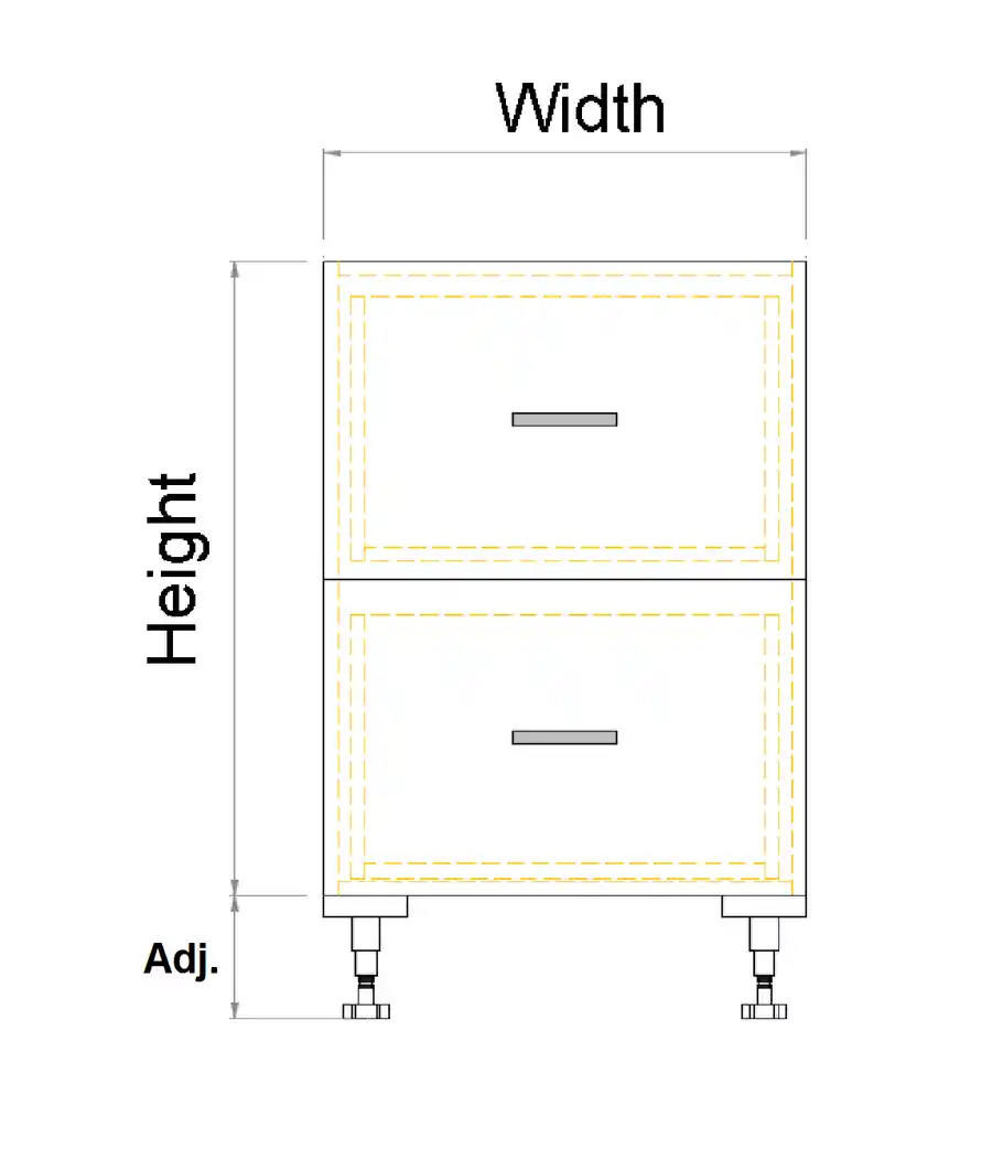 Custom 2 Drawers Floor Vanity - Photo 3