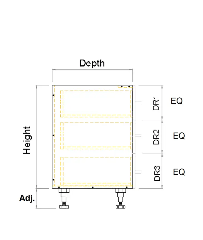 Custom 3 Drawers Floor Vanity - Photo 4