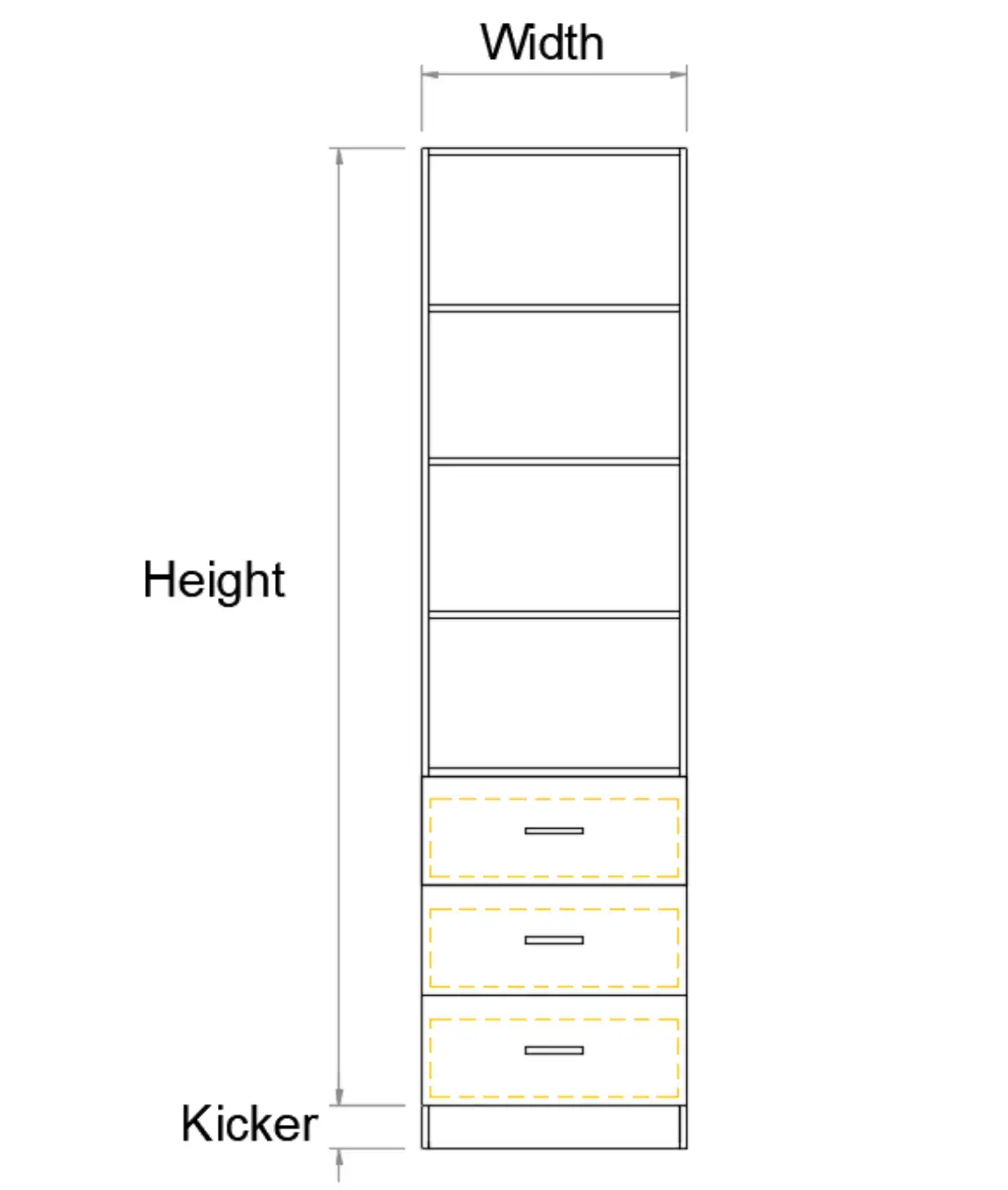 Wardrobe 3 Drawers set - No Soft Close - Photo 3