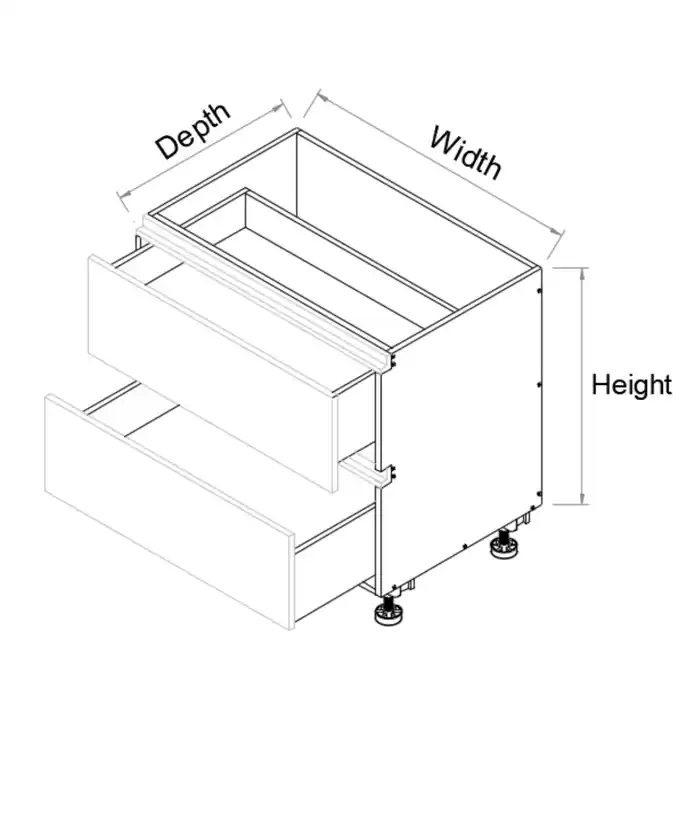 Custom 2 Drawers Finger Pull Cabinet - Photo 2
