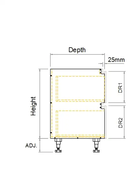 Custom 2 Drawers Finger Pull Cabinet - Photo 4