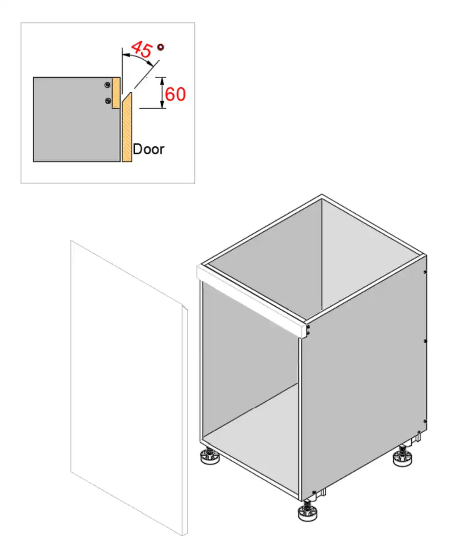 Base Pull out Door 2PAC Bevel Cabinet - Photo 4