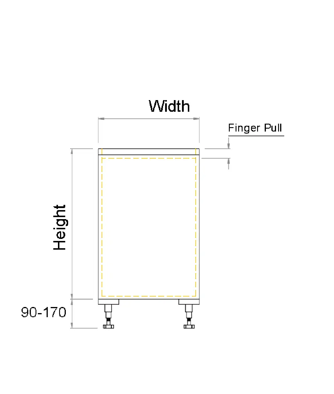 Base Pull out Door Finger Pull Cabinet - Photo 3