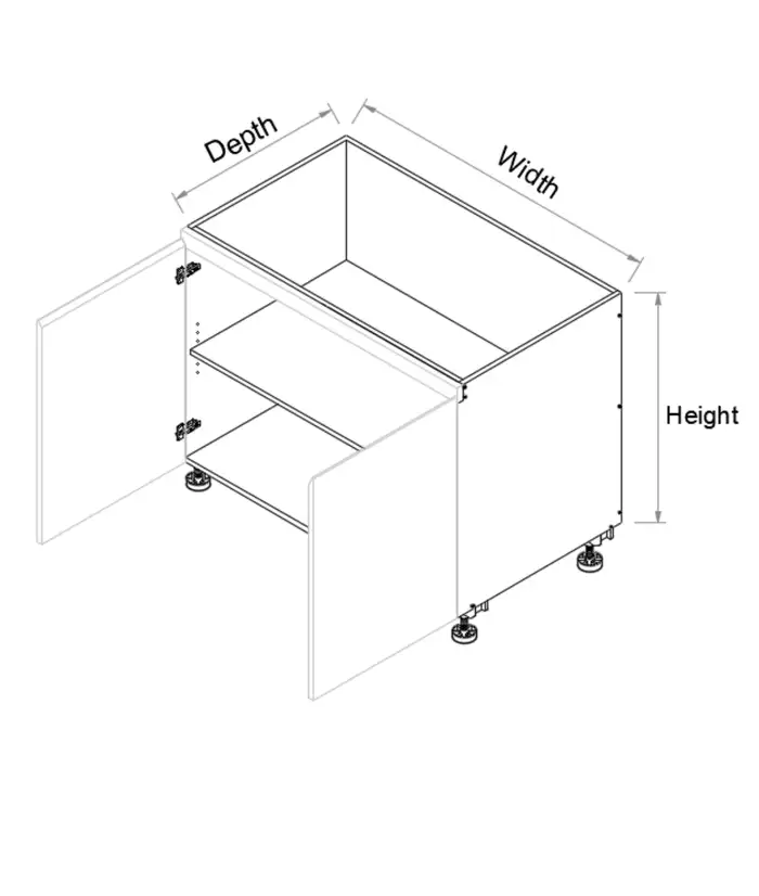 Base Double Door 2PAC Bevel Cabinet - Photo 2