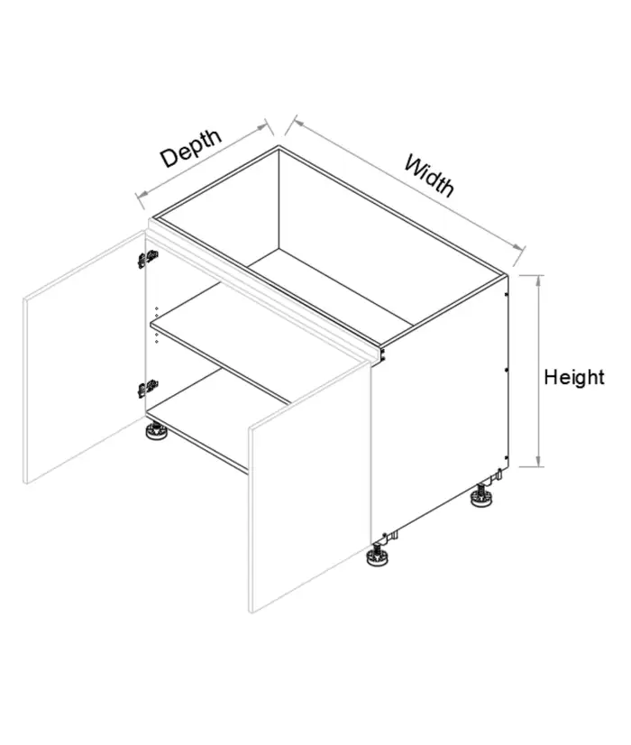 Base Double Door Finger Pull Cabinet - Photo 4