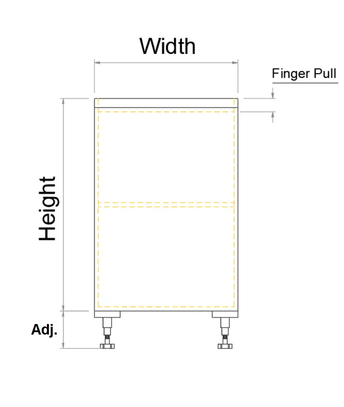 Base Single Right Door Finger Pull Cabinet - Photo 3