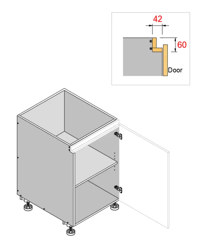 Base Single Right Door Finger Pull Cabinet - Photo 5