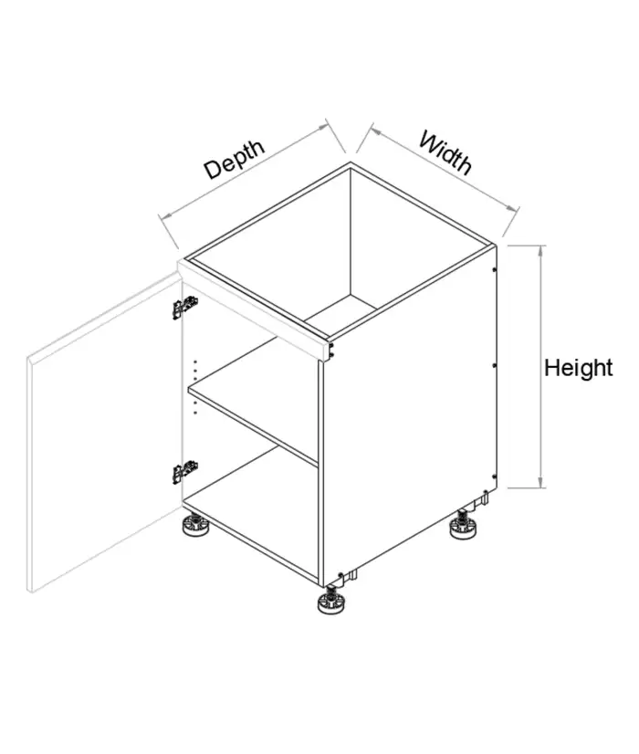 Base Single Left Door 2PAC Bevel Cabinet - Photo 2