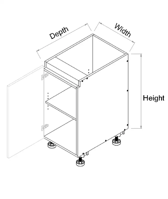 Base Single Left Door Finger Pull Cabinet - Photo 2