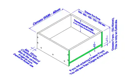 Drawer Box Flat pack detail