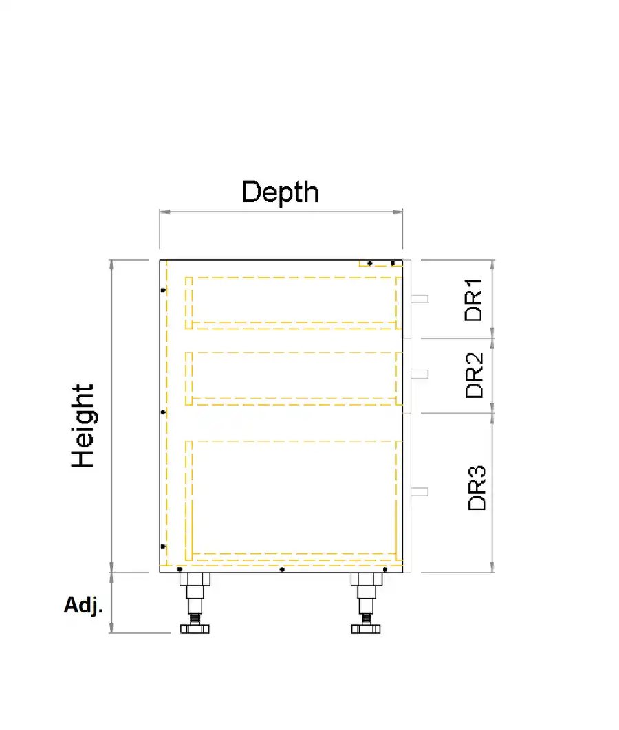 Custom 3 Equal Drawers Cabinet - Photo 4