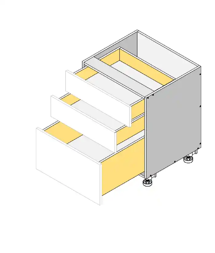 Custom 3 Equal Drawers Cabinet - Photo 5