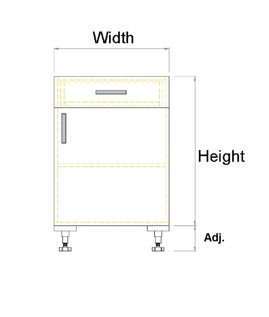 Single Drawer Single Right Door Cabinet - Photo 3