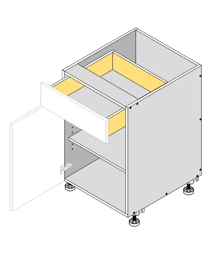Single Drawer Single Left Door Cabinet - Photo 5